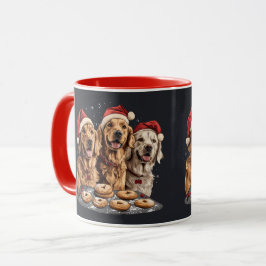 God jul Golden Retriever Hundar Baking Mugg