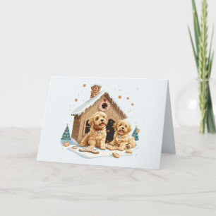God jul Golden Retriever Hundar Gingerbröd Kort