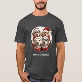 God jul Golden Retriever Hundar T Shirt