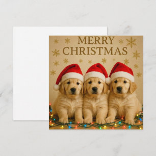 God jul Golden Retriever-julkort. Julkort