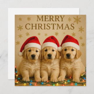 God jul Golden Retriever-julkort. Julkort