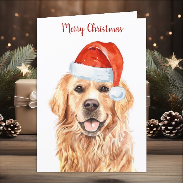 God jul Golden Retriever Puppy Hund Helgkort (Skapare uppladdad)