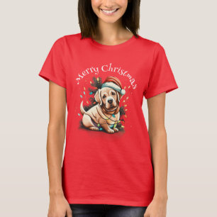 God jul Golden Retriever Puppy T Shirt