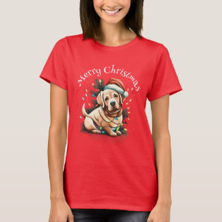 God jul Golden Retriever Puppy T Shirt
