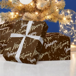 God jul Golden Script from Namn Chocolate Presentpapper