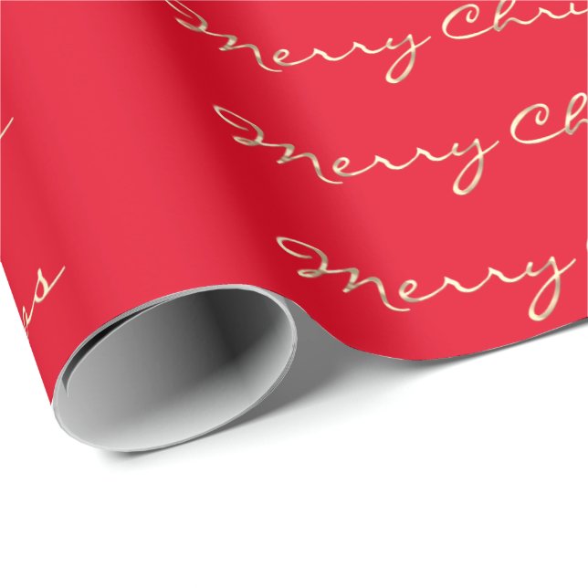 God jul Golden Script-Helgdagar Presentpapper (Rullad Hörn)