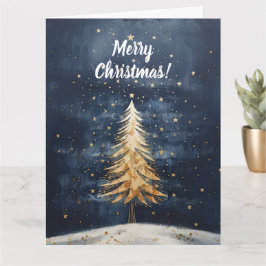 God jul Golden Träd Kort