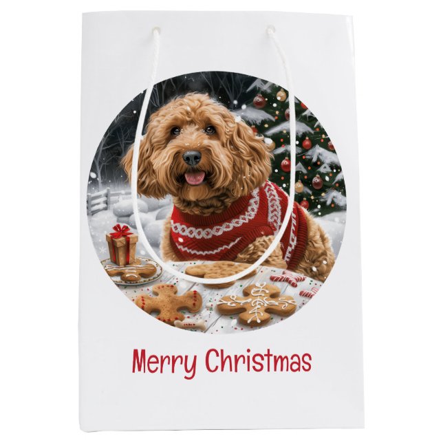 God jul Goldendoodle Hundar (Framsidan)