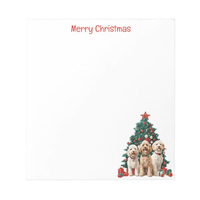 God jul Goldendoodle Hundar Anteckningsblock (Framsida)