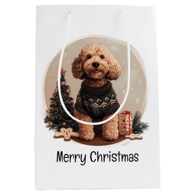 God jul Goldendoodle Puppy Hundar (Framsidan)