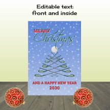 God jul golf add-year-Helgdag Card
