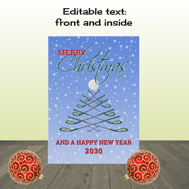 God jul golf add-year-Helgdag Card Helgkort (Skapare uppladdad)