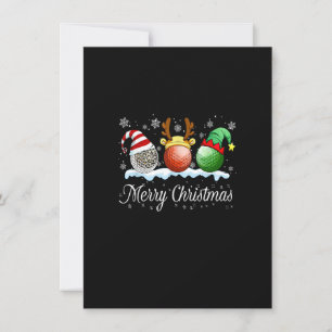 God jul Golf Boll Julafton Santa Hat Reindeer Inbjudningar