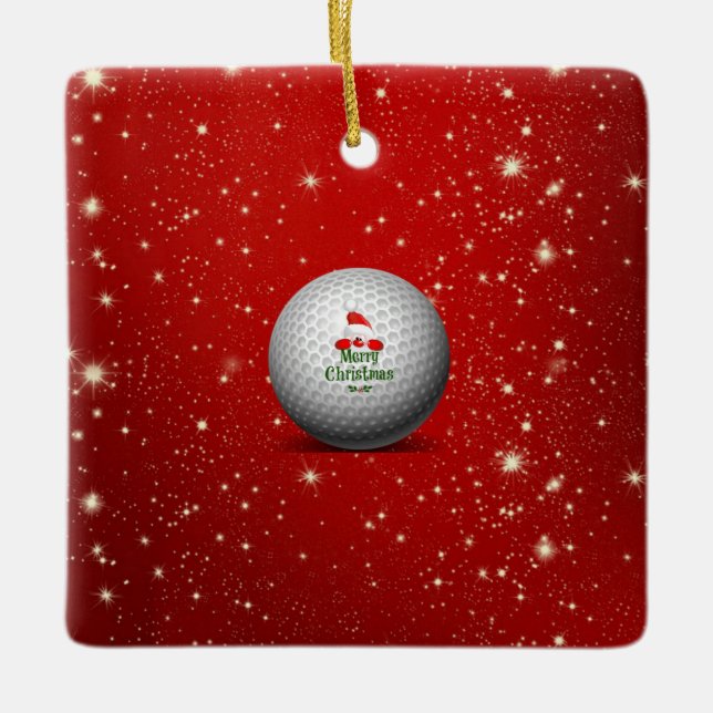 God jul Golf Boll Ornament (Framsida)