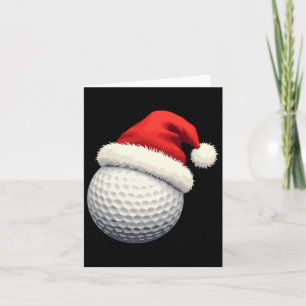 God jul, golf Santa Boll med hatt i Julafton Kort