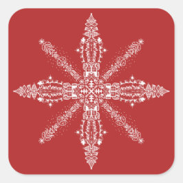 God jul Gömt Ord och Bilder Stickers Fyrkantigt Klistermärke