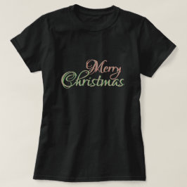 God jul görar grön röd guld- text tee shirt