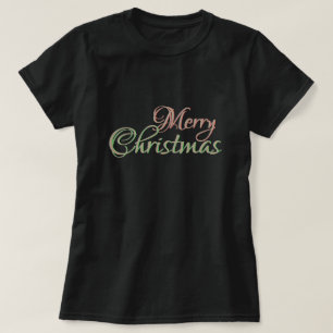 God jul görar grön röd guld- text tee shirt