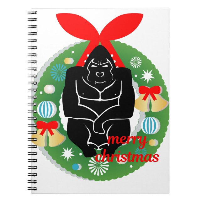 god jul gorilla anteckningsbok (Framsidan)