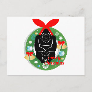 god jul gorilla helg vykort