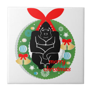 god jul gorilla kakelplatta