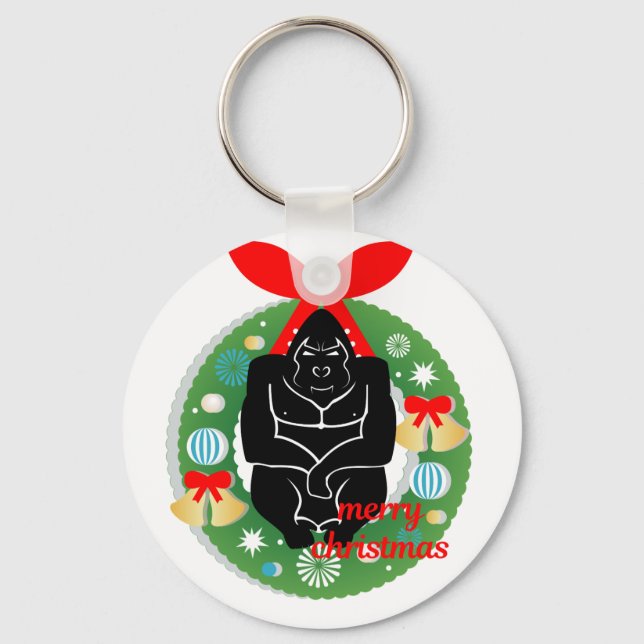 god jul gorilla nyckelring (Framsida)
