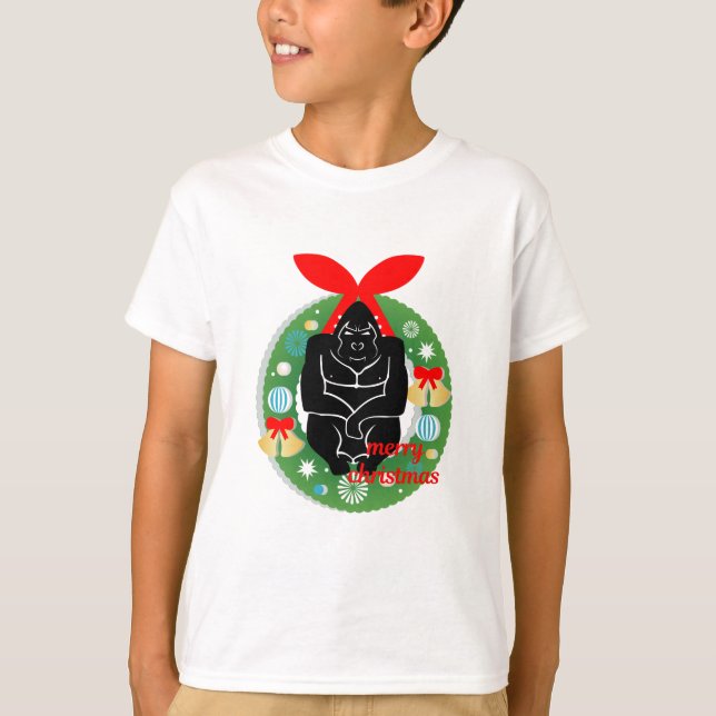 god jul gorilla t-shirt (Framsida)