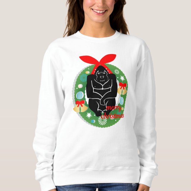 god jul gorilla t shirt (Framsida)