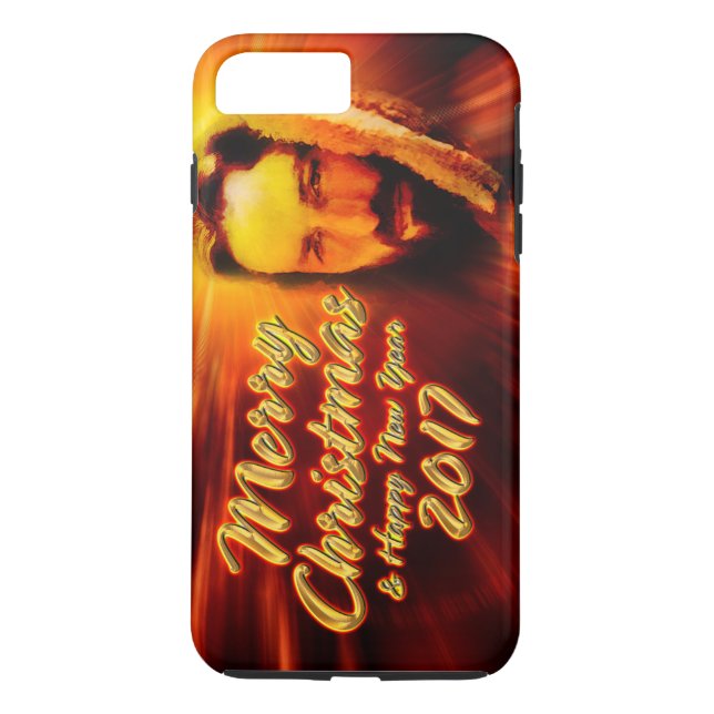 God Jul Gott Nytt År 2017 Jesus Case-Mate iPhone Skal (Baksida)