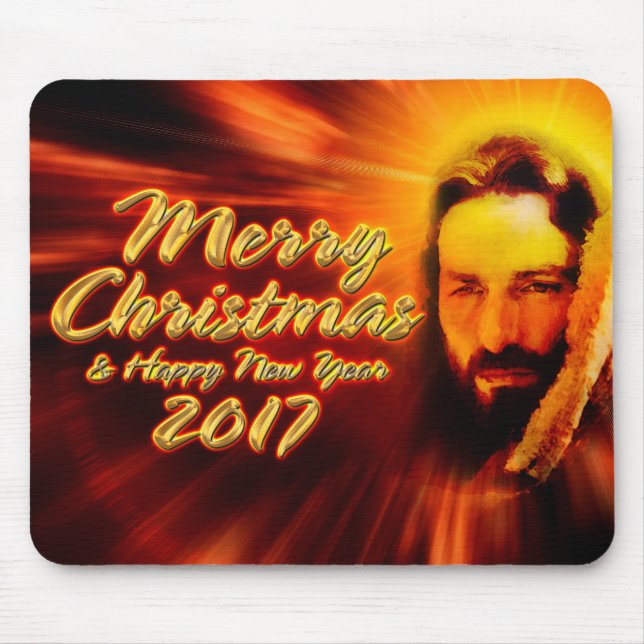 God Jul Gott Nytt År 2017 Jesus Musmatt Musmatta (Framsidan)