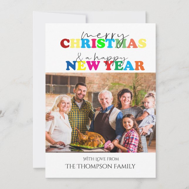 God jul Gott nytt år 2025 Färgfoto Julkort (Framsida)