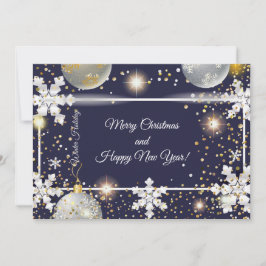 God Jul & Gott Nytt År! 20XX Silver Lyx Julkort