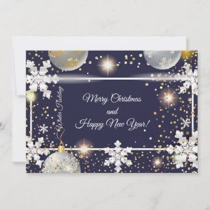 God Jul & Gott Nytt År! 20XX Silver Lyx Julkort