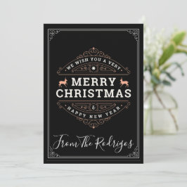 God Jul & Gott Nytt År Amber Red Namn Julkort