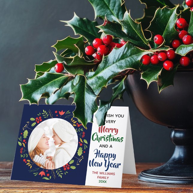 God jul Gott nytt år Bevackra Photo Helgkort (Skapare uppladdad)