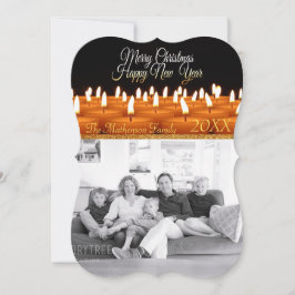 "God jul" "Gott nytt år" Candles Julkort