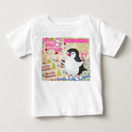God jul Gott nytt år Cute Penguin T Shirt