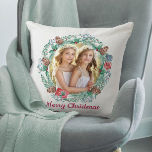 God Jul Gott Nytt År Dubbelsidig Foto Kudde