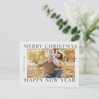 God Jul Gott Nytt År Familjefotokort Helg Vykort
