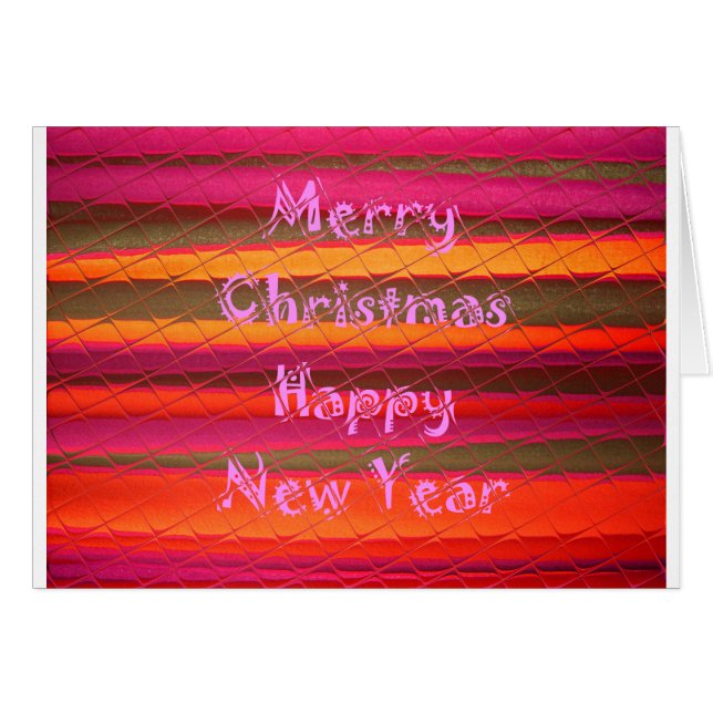 God jul Gott nytt år Färg Hälsningskort (Framsidan Horizontal)