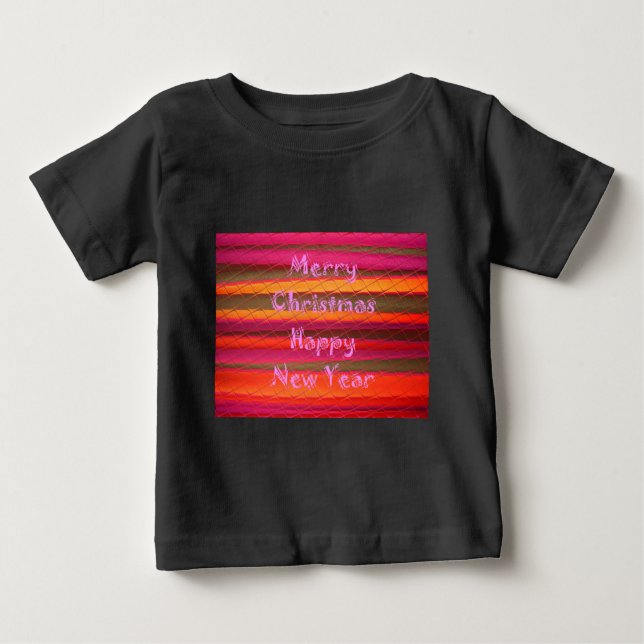 God jul Gott nytt år Färg T Shirt (Framsida)