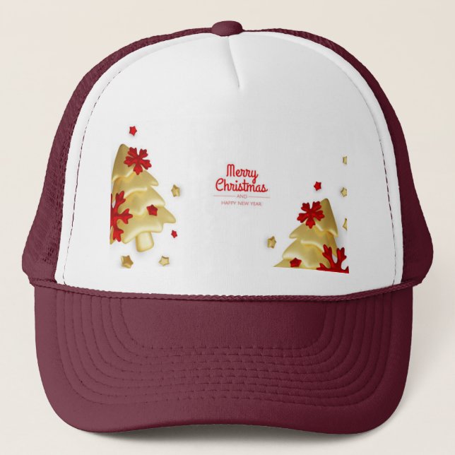 God Jul Gott Nytt År Festlig Holiday-Mössa Keps (Framsida)