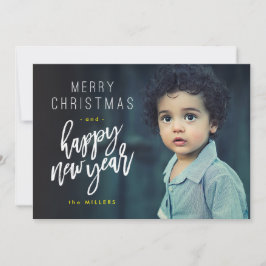 god jul, Gott nytt år, fet bildkort Julkort