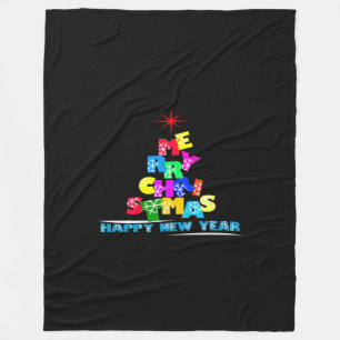 God jul Gott nytt år Fleecefilt