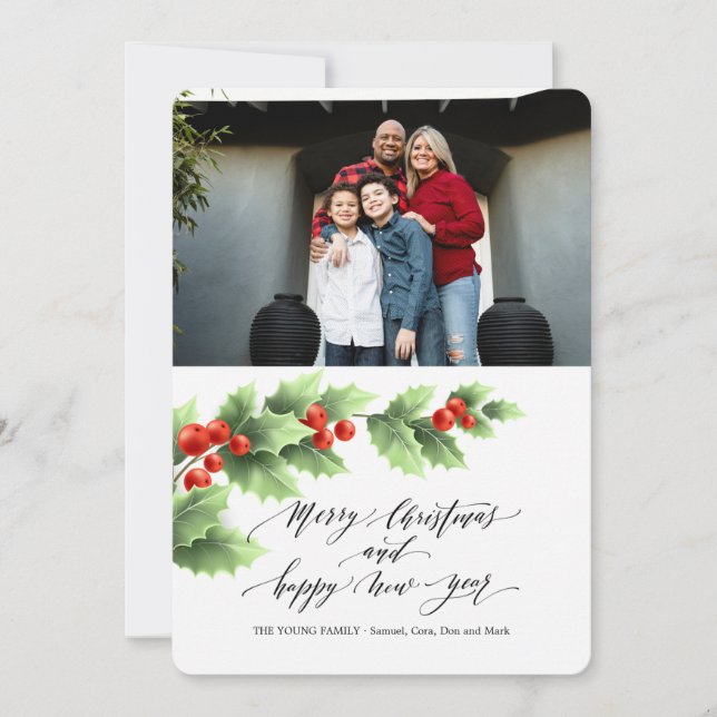 God jul Gott nytt år-fotokort Julkort (Framsida)