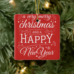 God jul Gott nytt år Fotomonogram Julgransprydnad Keramik