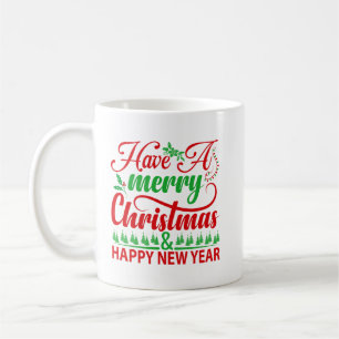 GOD JUL & GOTT NYTT ÅR Fressiv Helgdag Kaffemugg