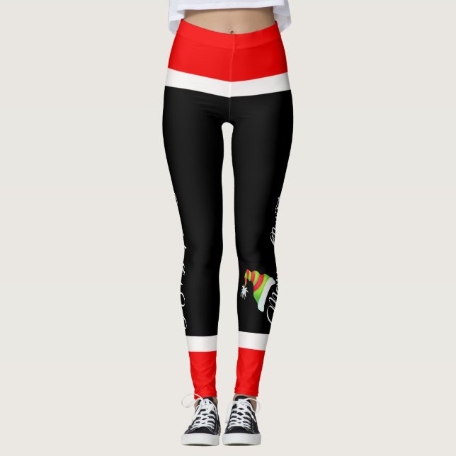 God jul/Gott nytt år/Helgdag Leggins gins Leggings (Framsida)