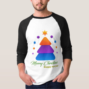 God Jul Gott Nytt År Herr 3/4 Ärmad Ra T Shirt