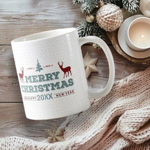 God jul Gott nytt år Hjort ID612 Kaffemugg